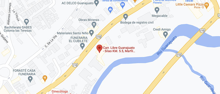 Mapa de ubicación de Volkswagen Bajío